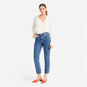 Everlane The Clean Silk Relaxed Shirt, Off-White, Size 6